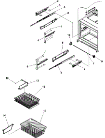 06 - Freezer Shelving parts for Amana Refrigerator AFF2534FEB from AppliancePartsPros.com