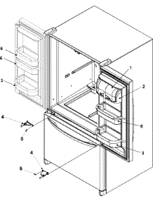 11 - Ref Dr Storage & Center Hinges parts for Amana Refrigerator AFF2534FEB from AppliancePartsPros.com