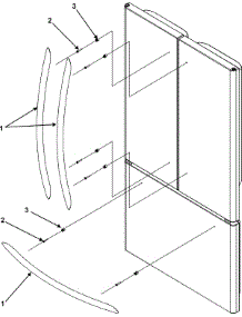 07 - Handles & Trim parts for Amana Refrigerator AFF2534FES from AppliancePartsPros.com