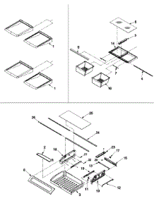 12 - Refrigerator Shelving parts for Amana Refrigerator AFF2534FEW from AppliancePartsPros.com
