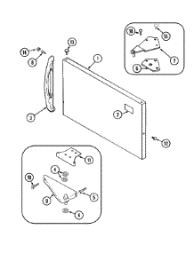 04 - Freezer Outer Door parts for Admiral Refrigerator ATB1511ARW from AppliancePartsPros.com