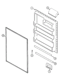 06 - Fresh Food Inner Door parts for Admiral Refrigerator ATB1914ARW from AppliancePartsPros.com