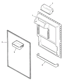06 - Fresh Food Inner Door parts for Amana Refrigerator ATB2115HRQ from AppliancePartsPros.com