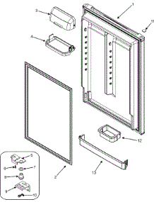 05 - Fresh Food Door parts for Amana Refrigerator ATF1836ARQ from AppliancePartsPros.com