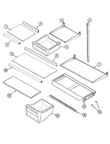09 - Shelves & Accessories (Bisque) parts for Admiral Refrigerator ATF2110DRQ from AppliancePartsPros.com