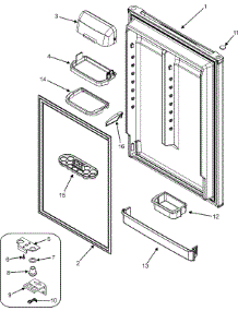 05 - Fresh Food Door parts for Amana Refrigerator ATF2138AES from AppliancePartsPros.com