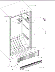 02 - Freezer Compartment parts for Amana Freezer AU200KW / P1317717W W from AppliancePartsPros.com
