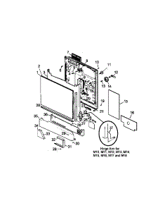 02 - Door Assy parts for Amana Dishwasher AUD5000DWW / P1307512W from AppliancePartsPros.com