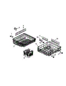 04 - Rack Assy parts for Amana Dishwasher AUD5000DWW / P1307512W from AppliancePartsPros.com