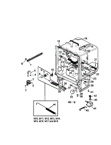 05 - Tub Assy parts for Amana Dishwasher AUD5000DWW / P1307512W from AppliancePartsPros.com