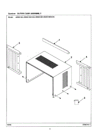 03 - Outer Case Assembly parts for Samsung Room Air Conditioner AW0510D/XAA from AppliancePartsPros.com