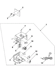 02 - Control Assembly parts for Samsung Room Air Conditioner AW0800A/XAA from AppliancePartsPros.com
