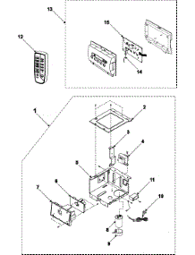 02 - Control Assembly parts for Samsung Room Air Conditioner AW0891L from AppliancePartsPros.com