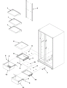 04 - Crisper Assy & Deli Assy parts for Amana Refrigerator AS2324GEKB from AppliancePartsPros.com