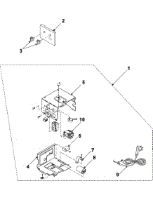 02 - Control Assembly parts for Samsung Room Air Conditioner AW1000A from AppliancePartsPros.com