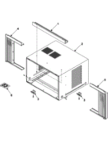 03 - Outer Case Assembly parts for Samsung Room Air Conditioner AW1000A/XAA from AppliancePartsPros.com