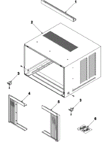 03 - Outer Case Assembly parts for Samsung Room Air Conditioner AW1001M from AppliancePartsPros.com