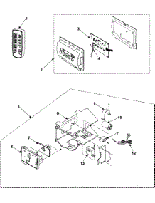 02 - Control Assembly parts for Samsung Room Air Conditioner AW1801B from AppliancePartsPros.com