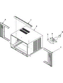 03 - Outer Case Assembly parts for Samsung Room Air Conditioner AW1890/XAA from AppliancePartsPros.com