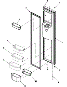 07 - Freezer Door parts for Amana Refrigerator AS2324GEKW from AppliancePartsPros.com