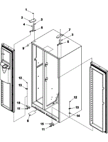 11 - Hinges parts for Amana Refrigerator AS2324GEKW from AppliancePartsPros.com