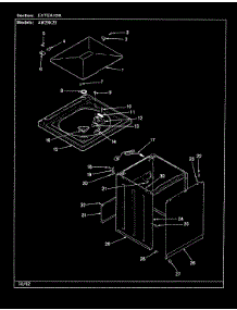 03 - Exterior (Rev. A-D) parts for Admiral Washer AW20K23W from AppliancePartsPros.com