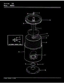 11 - Tub (Rev. E-H) parts for Admiral Washer AW20K2A from AppliancePartsPros.com
