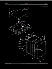 08 - Exterior (Rev. E-H) parts for Admiral Washer AW20K2W from AppliancePartsPros.com