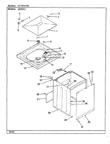 09 - Exterior (Rev. J-N) parts for Admiral Washer AW20K2W from AppliancePartsPros.com