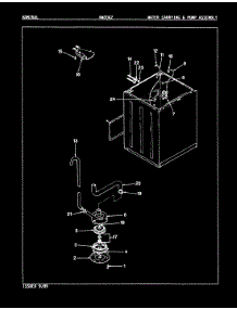 17 - Water Carrying & Pump Assy. (Rev. E-H) parts for Admiral Washer AW20K2W from AppliancePartsPros.com
