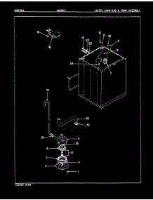 15 - Water Carrying & Pump Assy. (Rev. E-J) parts for Admiral Washer AW20K3H from AppliancePartsPros.com