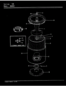 14 - Tub (Rev. E-J) parts for Admiral Washer AW20K3W from AppliancePartsPros.com