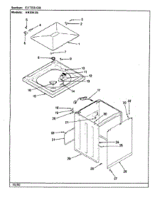 06 - Exterior (Rev. A-E) parts for Admiral Washer AW20K3WS from AppliancePartsPros.com