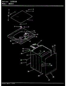 03 - Exterior (Rev. E-F) parts for Admiral Washer AW20L4W from AppliancePartsPros.com