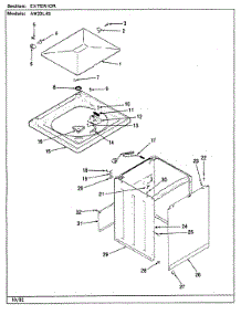 06 - Exterior (Rev. A-E) parts for Admiral Washer AW20L4WS from AppliancePartsPros.com