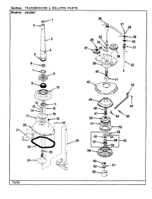 10 - Transmission (Rev. G-L) parts for Admiral Washer AW20M1A from AppliancePartsPros.com