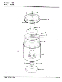12 - Tub (Rev. E-F) parts for Admiral Washer AW20M1A from AppliancePartsPros.com