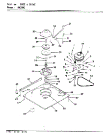 02 - Base & Drive (Rev. E-F) parts for Admiral Washer AW20M1W from AppliancePartsPros.com