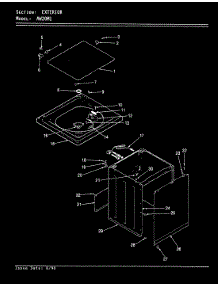 07 - Exterior (Orig / Rev. A-D) parts for Admiral Washer AW20M1W from AppliancePartsPros.com
