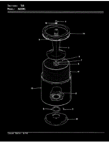 12 - Tub (Orig / Rev. A-D) parts for Admiral Washer AW20M1W from AppliancePartsPros.com