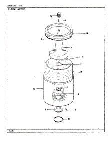 14 - Tub (Rev. G-L) parts for Admiral Washer AW20M1W from AppliancePartsPros.com
