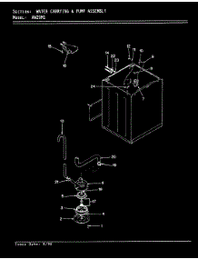 15 - Water Carrying & Pump Assy. (Rev. A-D) parts for Admiral Washer AW20M1W from AppliancePartsPros.com