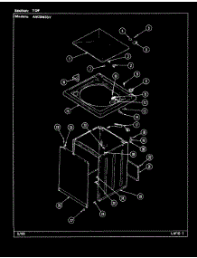 04 - Top parts for Admiral Washer AW20M3SV from AppliancePartsPros.com