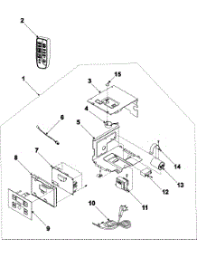 02 - Control Assembly parts for Samsung Room Air Conditioner AW2490L from AppliancePartsPros.com