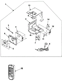 02 - Control Assembly parts for Samsung Room Air Conditioner AW2492L from AppliancePartsPros.com