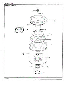 08 - Tub (Rev. A-E) parts for Admiral Washer AW25K3HS from AppliancePartsPros.com