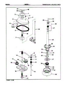 08 - Transmission (Rev. E-J) parts for Admiral Washer AW25K3W from AppliancePartsPros.com