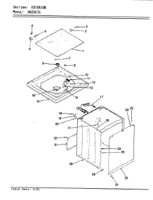 05 - Exterior parts for Admiral Washer AW25K3WS from AppliancePartsPros.com