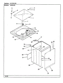 06 - Exterior (Rev. A-E) parts for Admiral Washer AW25K3WS from AppliancePartsPros.com