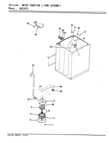 11 - Water Carrying & Pump Assy. parts for Admiral Washer AW25K3WS from AppliancePartsPros.com